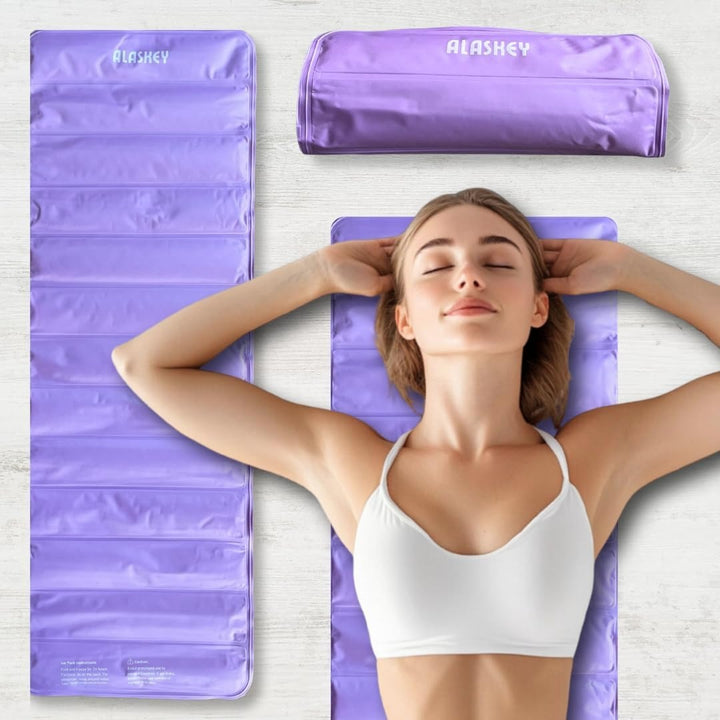 Alaskey® Large Purple Full Body Ice Pack | 45"x16" Reusable Relaxation Cooling Blanket | Perfect for Summer Comfort, Full-Body Cooling, Cold Therapy & Recovery After Physical Activity or Everyday Use