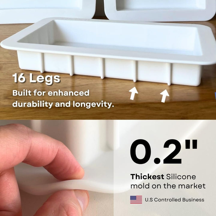 Alaskey® Large Premium Rectangular Resin Table Silicone Mold 12"x7" | Durable, Reusable, No Seal Required | Large Epoxy Resin Mold for DIY River Table, Coffee Table, Cutting Board, Charcuterie Crafts