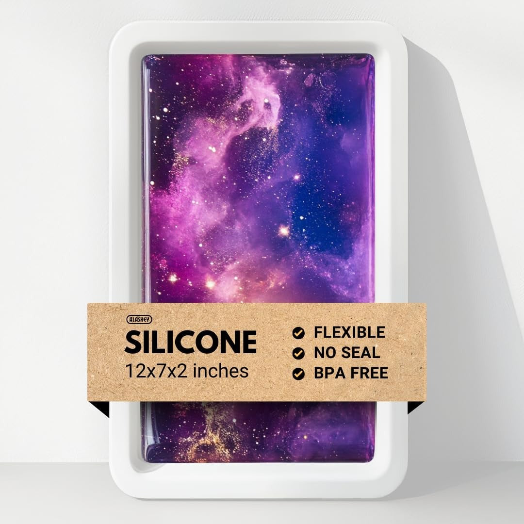 Alaskey® Large Premium Rectangular Resin Table Silicone Mold 12"x7" | Durable, Reusable, No Seal Required | Large Epoxy Resin Mold for DIY River Table, Coffee Table, Cutting Board, Charcuterie Crafts