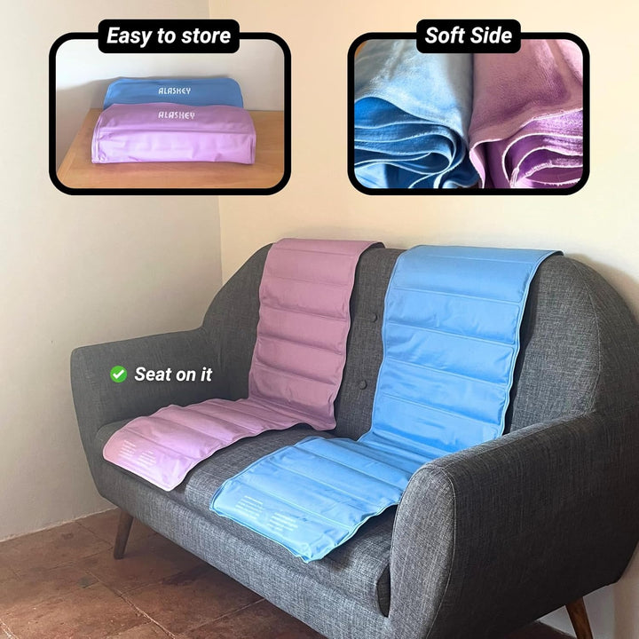 Alaskey® Large Purple Full Body Ice Pack | 45"x16" Reusable Relaxation Cooling Blanket | Perfect for Summer Comfort, Full-Body Cooling, Cold Therapy & Recovery After Physical Activity or Everyday Use