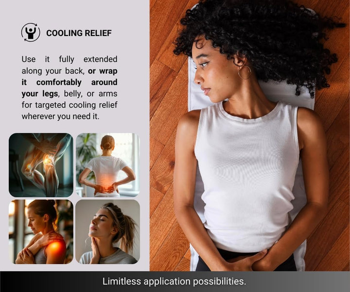 Alaskey® Large White Full Body Ice Pack | 45"x16" Reusable Relaxation Cooling Blanket | Perfect for Summer Comfort, Full-Body Cooling, Cold Therapy and Recovery After Physical Activity or Everyday Use