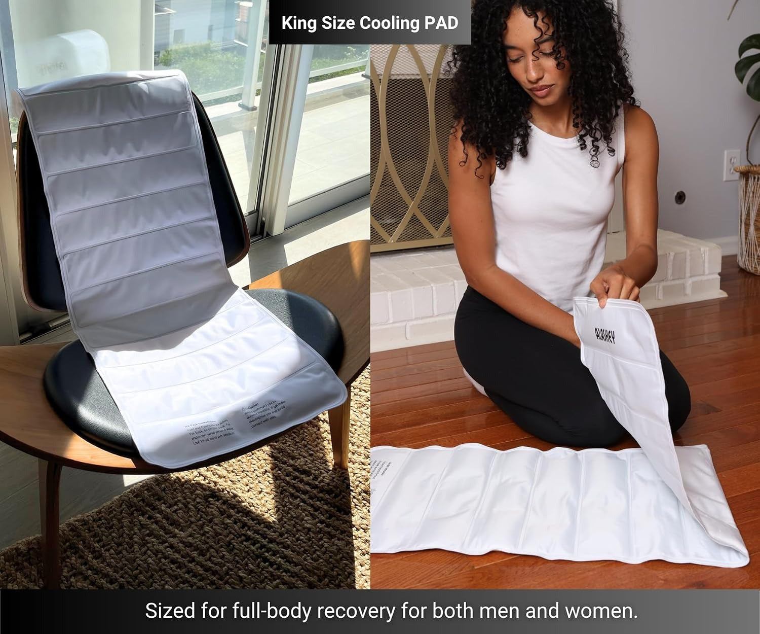 Alaskey® Large White Full Body Ice Pack | 45"x16" Reusable Relaxation Cooling Blanket | Perfect for Summer Comfort, Full-Body Cooling, Cold Therapy and Recovery After Physical Activity or Everyday Use